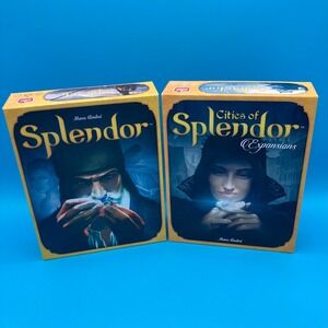 Splendor Board Game + Cities of Splendor Expansion Bundle - Complete